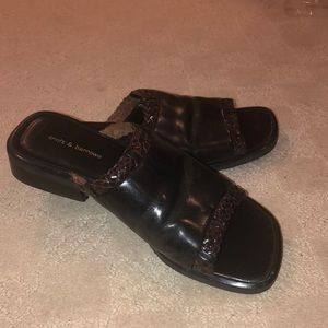 brown leather sandal